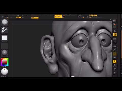 sculpting a cartoon face in zbrush