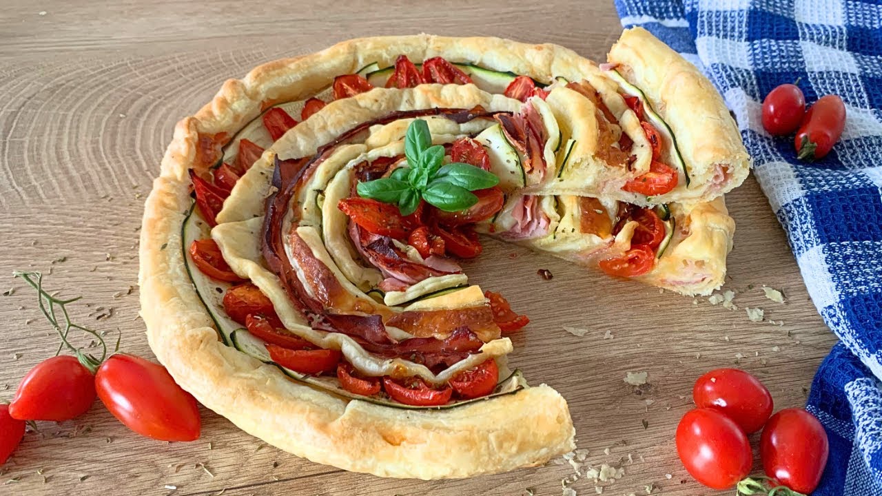 PIZZA RUSTICA a spirale ESTIVA E LEGGERA ‼ Ricetta veloce