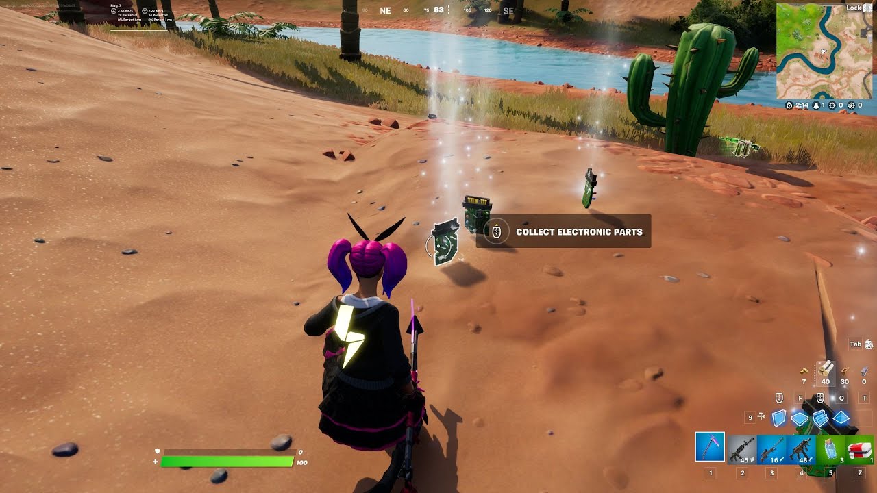 Destroy IO Equipment to collect Electronic Parts - Fortnite Challenge Guide