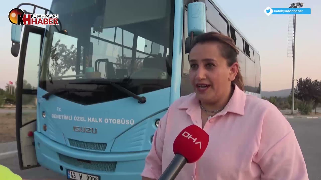 Kütahya’nın ilk kadın halk otobüsü şoförü oldu