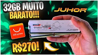 32GB de RAM por MENOS de R$ 300! Memória JUHOR do AliExpress - Mas Encontrei um PROBLEMA!