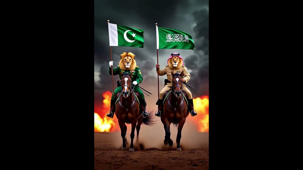 Lions running in fire and smoke – Pakistan and Arabia on horseback Pakistan 