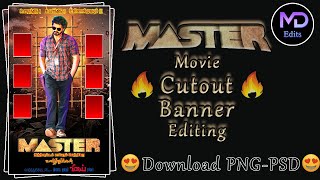 Master Cutout Banner Design In Photoshop Vijay Cutout Banner Editing Md Edits