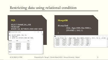 Restricting and Retrieving Data - Practical Queries Implementation in MongoDB & SQL