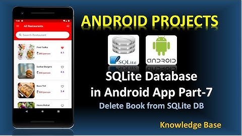 SQLite Database in Android Part-7 | Delete Book Functionality | Android Projects #android