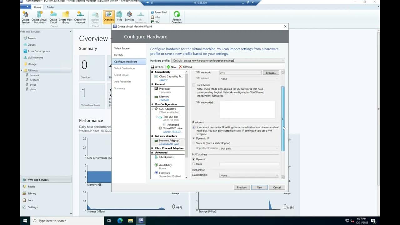 Manually creating a VM in SCVMM YouTube