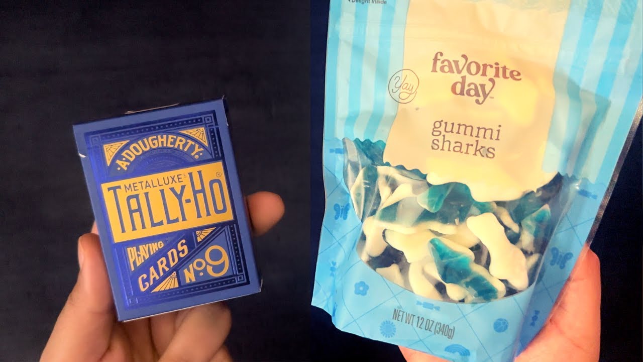SUPER SOFT Gummie Sharks ~ Candy 'n' Solitaire ~ ASMR Solitaire #522