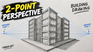How to draw a building using 2-point perspective! 