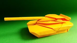картинка: Как сделать из бумаги танк - оригами танк