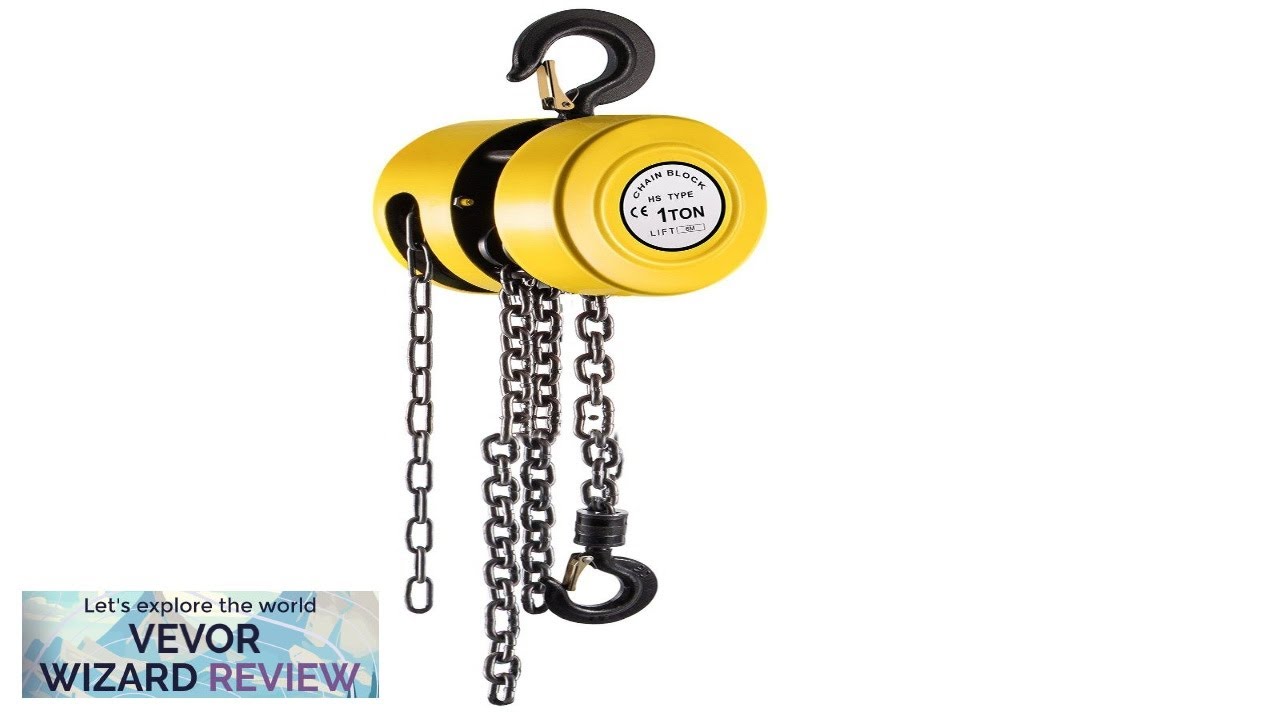 VEVOR Hand Chain Hoist 2200 lbs /1 Ton Capacity Chain Block 20ft/6m Review