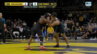 184 lbs: Michigan's Brock Mantanona vs. Iowa's Gabe Arnold | Iowa Wrestling