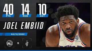 Joel Embiid drops 40-PT TRIPLE-DOUBLE in 76ers’ win against Cavs