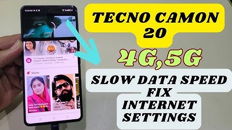 Tecno Camon 20 Internet Setting Apn Making Fix Speed