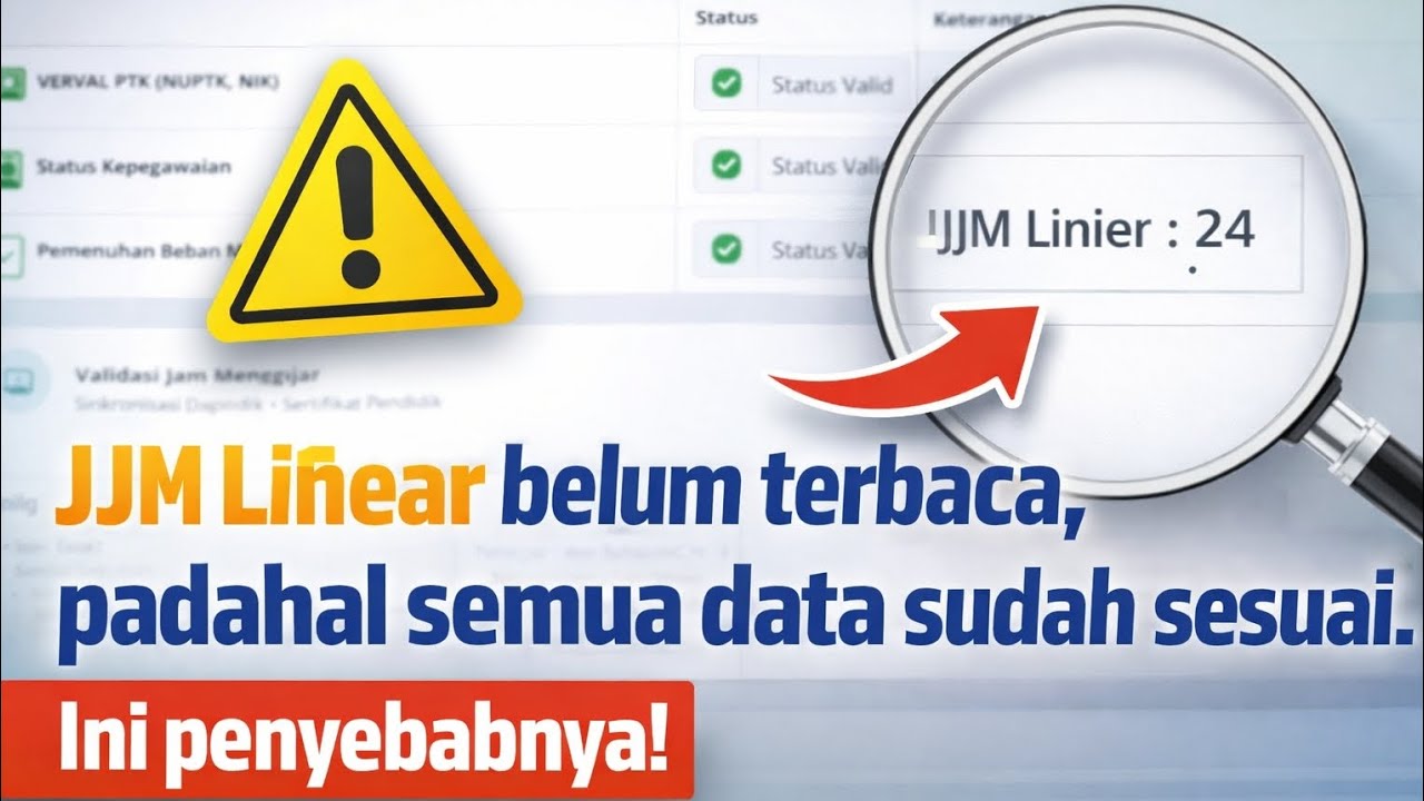 JJM Linear info GTK masih 0 padahal data sudah lengkap. Ini alasannya! #infogtk #guru 