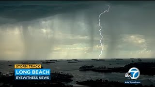 Lightning strikes across SoCal caught on video | ABC7