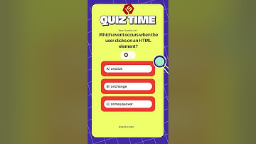 JavaScript Quiz Series Basic 26: Which Event Occurs When the User Clicks on an HTML Element?