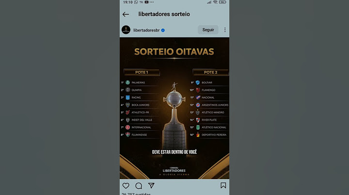 Sorteio dos confrontos das oitavas de final das libertadores 2023.