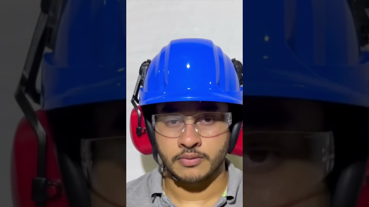 Helmet with Ear muff & Universal face shield