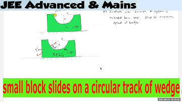 22) Conservation of momentum JEE | A wedge of mass M with a semi-circular track of radius