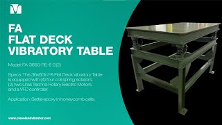 Flat Deck Vibratory Table for Epoxy in Molds - Cleveland Vibrator Co.