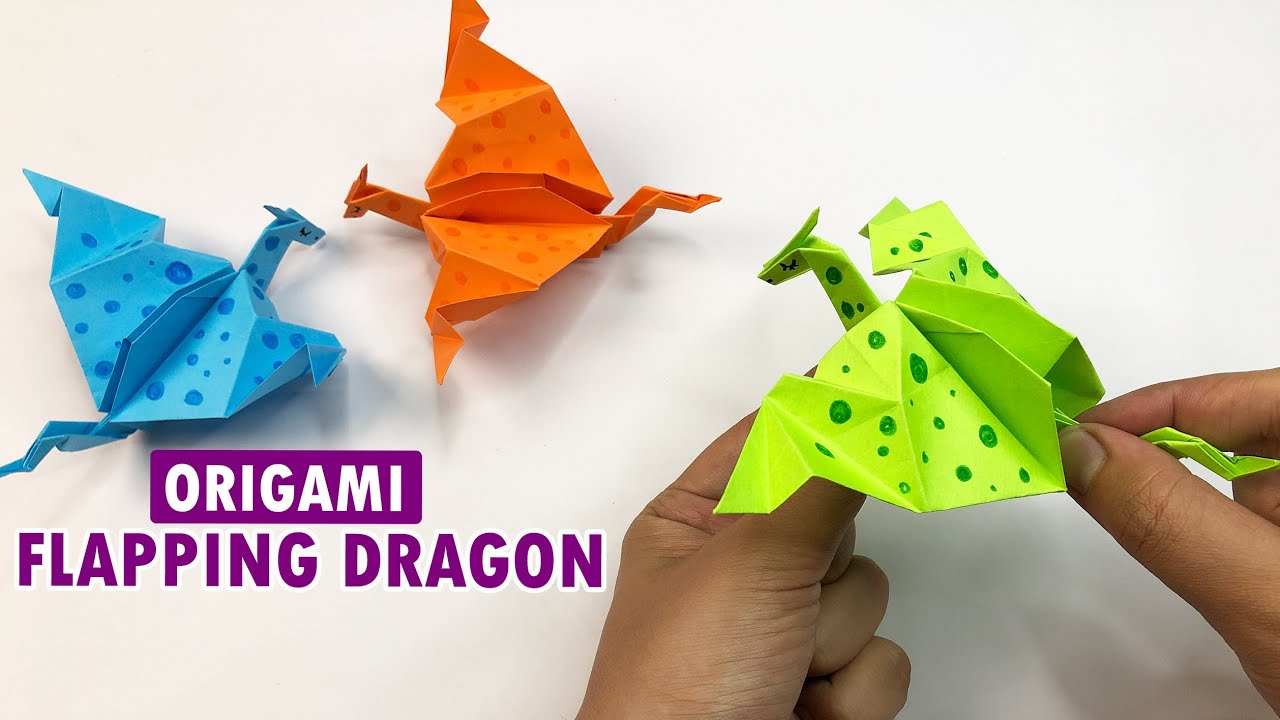 How to Make an Origami Flapping Dragon | Easy Paper Dragon Tutorial 