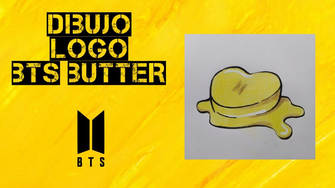 Dibujo Bts Como dibujar logo de 'Butter' Drawing Kpop YouTube