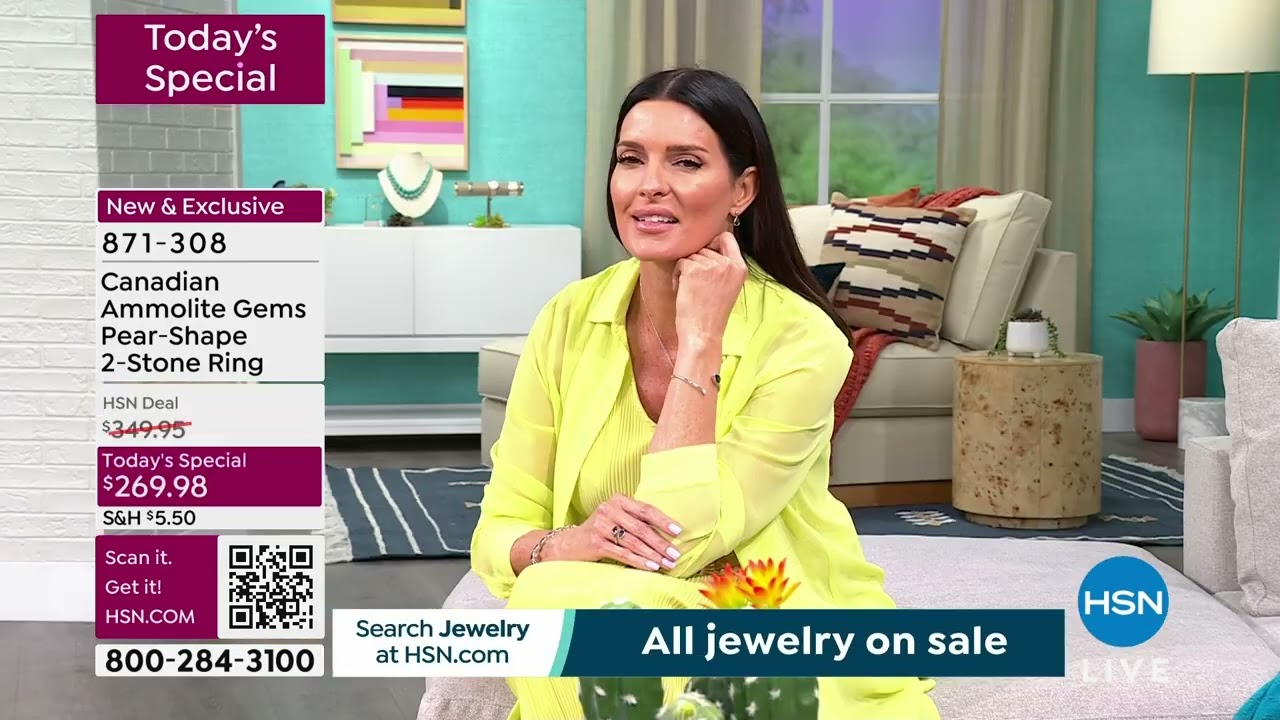 Canadian Ammolite Gems PearShape Ammolite 2Stone Bypass ...