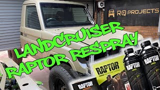 I SPRAYED MY 79 SERIES LANDCRUISER WITH RAPTOR LINER! #GAMECHANGER