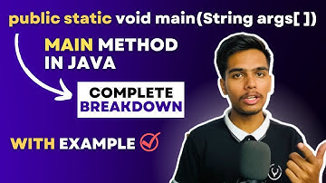 Public Static Void main in Java - Main Method in Java complete explanation | Indian Programmer