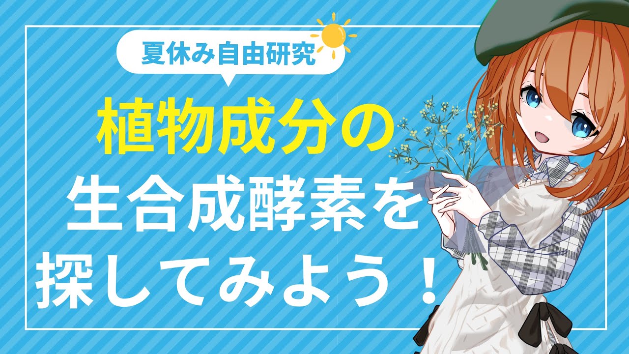 【夏休みの自由研究】植物成分の生合成酵素探してみた【Vtuber】