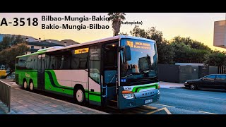 Bizkaibus. Linea A-3518 Bilbao-Mungia-Bakio (Autopista) Ida y Vuelta