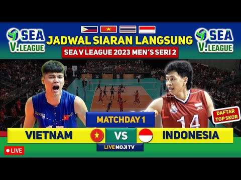 Jadwal Siaran Langsung Voli Putra Indonesia Vs Vietnam Live Moji Tv #seavleague2023