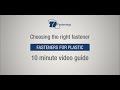 Tr fastenings  fasteners for plastic overview