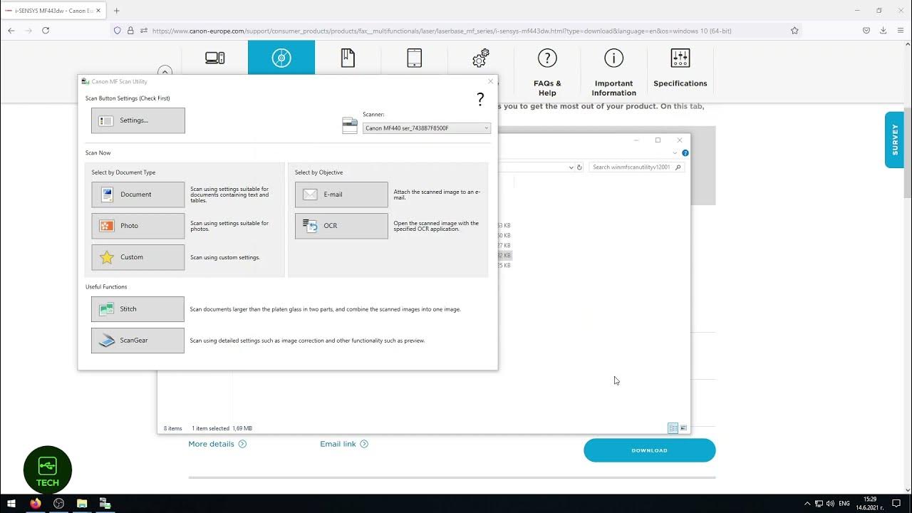 Canon mf443dw install print and scan drivers mf scan utility youtube