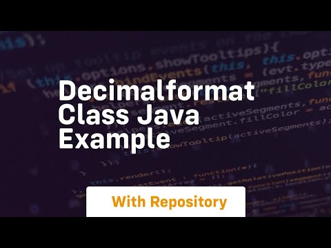decimalformat class java example