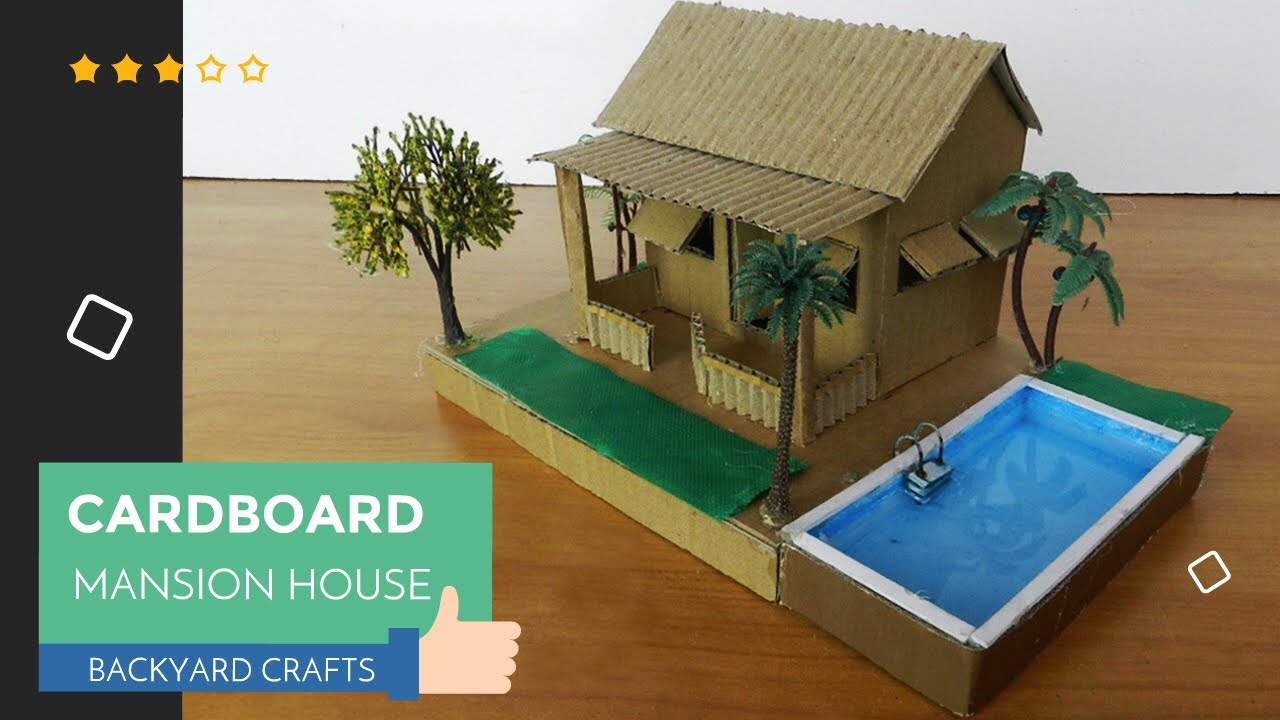 How to Make an Easy Cardboard House with Swimming Pool 130 YouTube