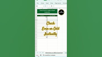 Check Even or Odd Instantly‼️ #excel #excelformula #exceltips #excelfunction