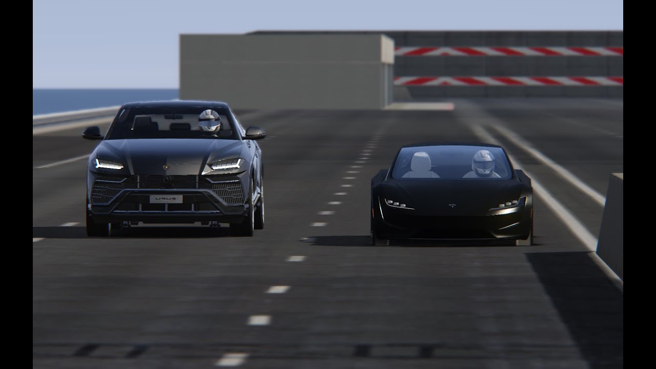 Tesla Roadster vs Lamborghini Urus - Drag Race 20 KM - YouTube