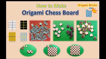How to Make Unique Origami Double-Sided Chess Board - Full Procedures | Origami Bricks and Tiles