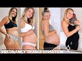 PREGNANCY TRANSFORMATION WEEK BY WEEK, Including 1 week postpartum | BABY BUMP GROWTH | HomeWithShan