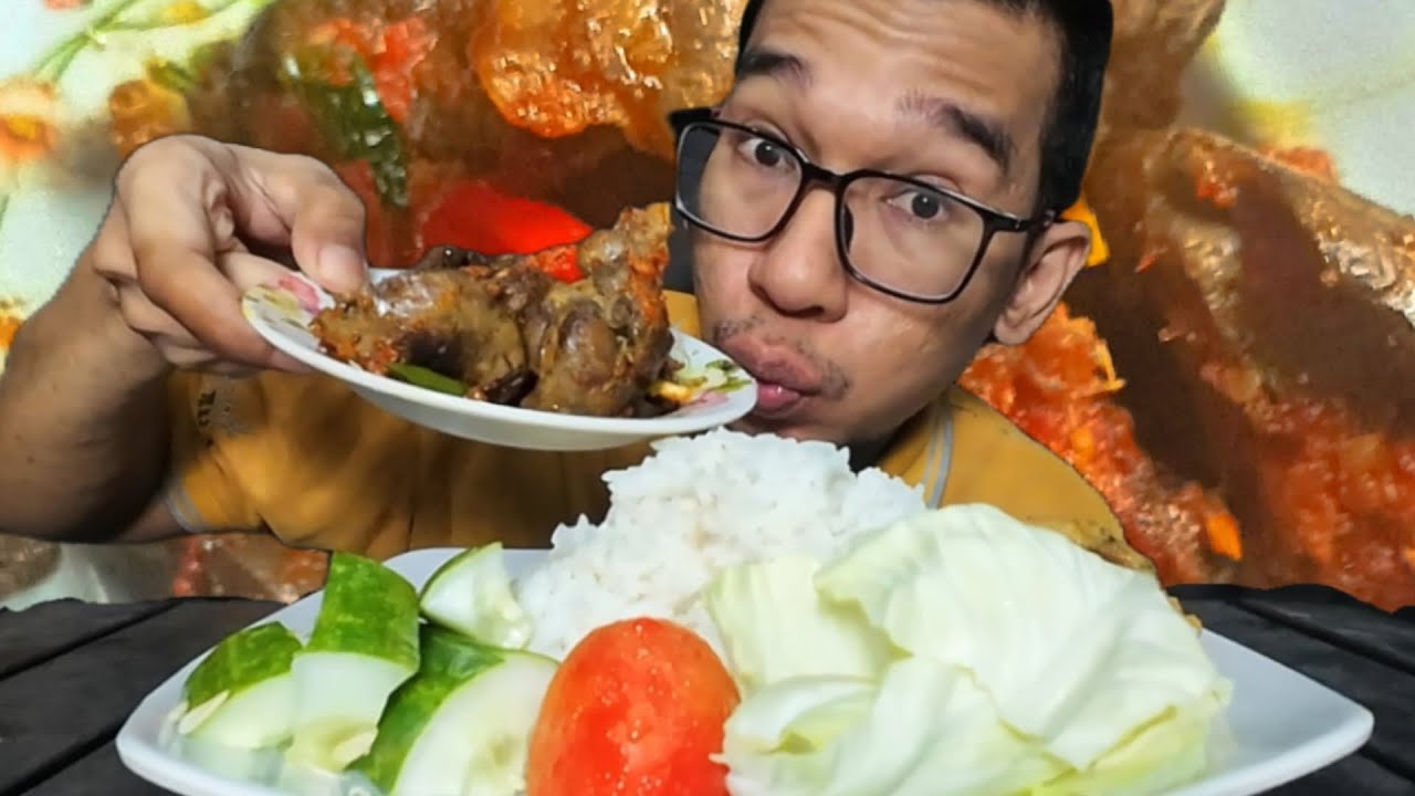 Mukbang pake sambal hati + Jantung Ayam