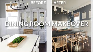 My DIY Dining Room Makeover || Farmhouse to Moody