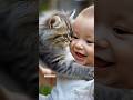 Cute Friends ❤️ #cat #baby #love #shorts #babyandcat #cutebaby #shortsfeed #funny #赤ちゃん #ピアノ #ショート
