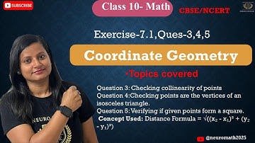 Class 10 | Coordinate Geometry Exercise 7.1 Q3, Q4 & Q5 | #coordinategeometryclass10 #mathclass10