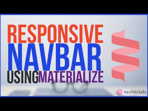 Materialize Css- Responsive Navigation Bar Tutorial