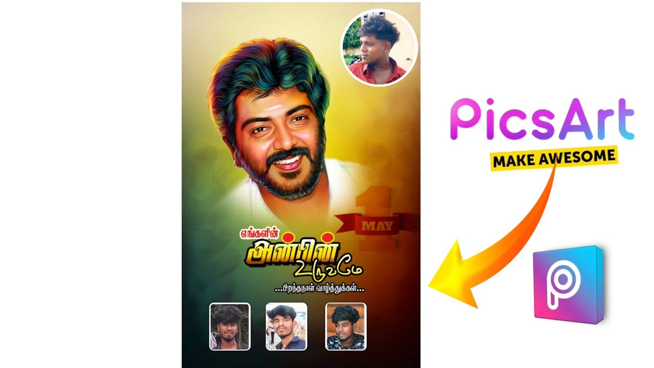 Birthday Banner Editing Picsart Tamil | Birthday Poster Making Mobile😯| Ak Editz Tamil