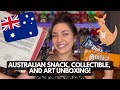AWESOME AUSTRALIAN GIFT UNBOXING! SNACKS, COLLECTIBLES, AND HANDMADE ART! 🇦🇺