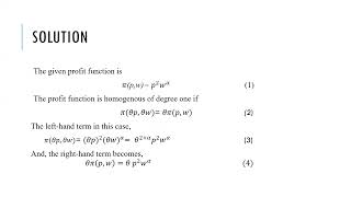 Profit function and its properties. Problem solving. #microeconomics