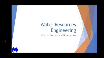 Water Resources Engineering Course Outline