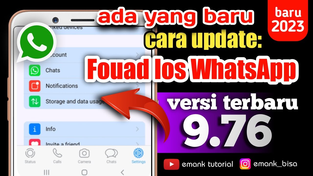 update fouad ios whatsapp versi 9.76 terbaru 2023 YouTube